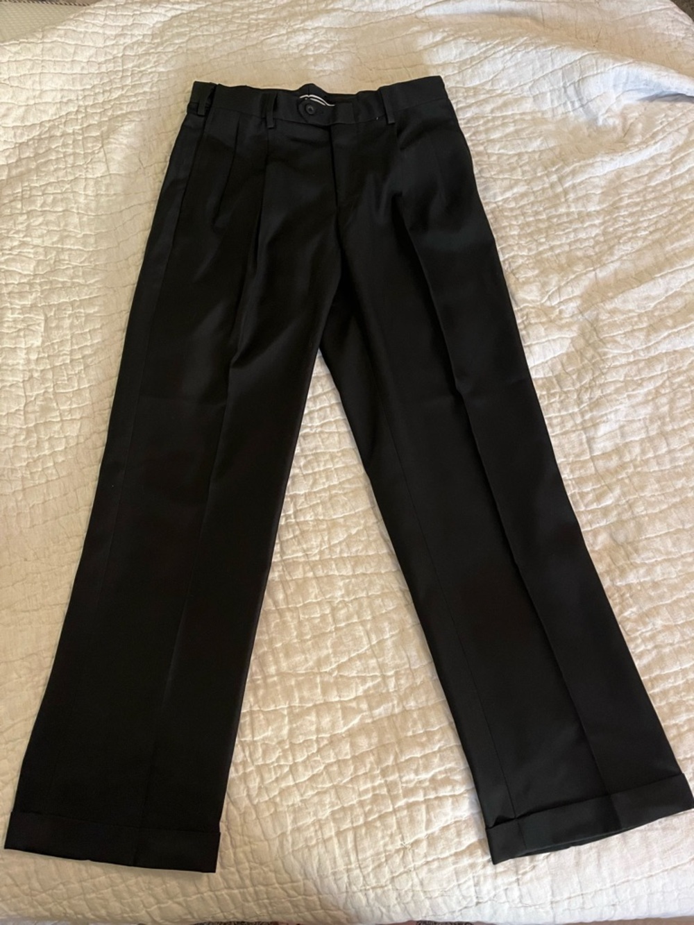 Jos A Bank Men’s Black Dress Pants 30x30 Pleated Classic Fit NEW